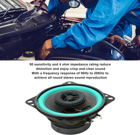 Car Speakers,100W 4 Inch Car Loudspeaker, Wear Resistant High Fidelity Coaxial Loudspeaker for Car Sound Systems...
