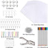 TUPARKA 203 Pcs Heat Shrink Plastic Sheet Kit, 25 Sheets Shrink Film Art Paper, Rolling Mills, Colored Pencils and 165 Pieces Key Rings and Jewelr...