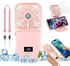 Portable Mini Fan, 3000mAh Battery Operated Fan, 3 Speeds Rechargeable Fan, Phone Bracket & Power B ank Function, Foldable Design, Power indicator...