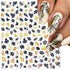 8Sheets Gold Maple Leaf Nail Stickers 3D Fall Nail Art Supplies Holographic Autumn Nail Art Sticker Maple Leaves Design Foils Laser Shiny DIY Nail...