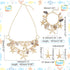 PH PandaHall 3 in 1 Mermaid Jewelry Set Sea Shell Starfish Jewelry Pearl Bib Statement Chunky Mermaid Tail Necklace Bracelets Shell Earrings Summe...