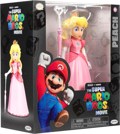 THE SUPER MARIO BROS. MOVIE - 5 Inch Action Figure Series 1 – Princess Peach Figure with Umbrella Accessory...