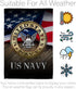US Navy Military Tapestry Armed Forces Home Decor Memorabilia Banner United State Wall Americana Decorations Remembrance Retire Outdoor Memorial Y...