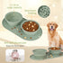 Puppy Dog Bowl,Travel Bowls Dog Food Bowls&Dog Water Bowls,No Spills,Collapsible Double Bowl,Suitable for Small and Medium Sized Dogs(Green)...
