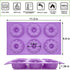 Mini Bundt Cake Pan 3pcs Silicone Fluted Tube Cake Pans, 6Cavity Heritage Bundtlette Cake Silicone Mold for Baking Non Stick Fancy Molds (Purple+B...