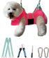 Dog Grooming Hammock,2024 New Barbie Pink Small Dog Hammock for Nail Trim,Dog Hanging Harness for Claw Care,Dog Grooming Sling Holder with Thick F...