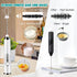 Rechargeable Milk Frother, 3-Speed Electric Handheld Frother for Coffee with 2 Whisks and Coffee Decoration Tool, Coffee Frother Mixer, Stand-up D...