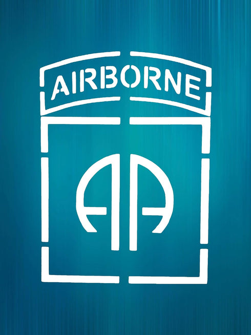 US 82nd Airborne Division Stencil, Reusable & Sturdy, 8.5" x 11", Custom Military Theme Art & Craft Template...