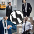 2 Pieces Men's Clip on Ties Black Ties for Men 20 Inches Pre Tied Neckties for Business Banquets, Parties, Weddings, School Uniforms...