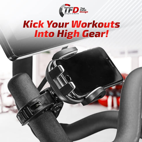 TFD Cell Phone Bike Mount - Expandable Sides Phone Holder for Bike - 360° Rotation Compatible Peloton Accessories - Universal Handlebar Cell Phone...