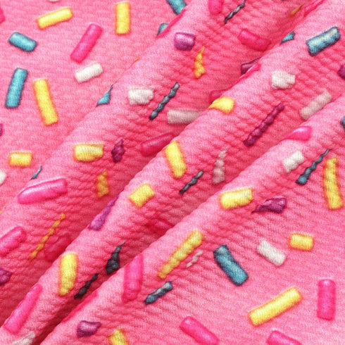 David Angie Candy Pattern Bullet Textured Liverpool Fabric 4 Way Stretch Spandex Knit Fabric by The Yard for Head Wrap Accessories (Candy)...