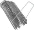 30Pack 6-Inch Galvanized Garden Landscape Staples Stakes, Heavy-Duty Sod Pins Anti-Rust Fence Stakes, Plant Stakes for Weed Barrier Fabric Ground ...