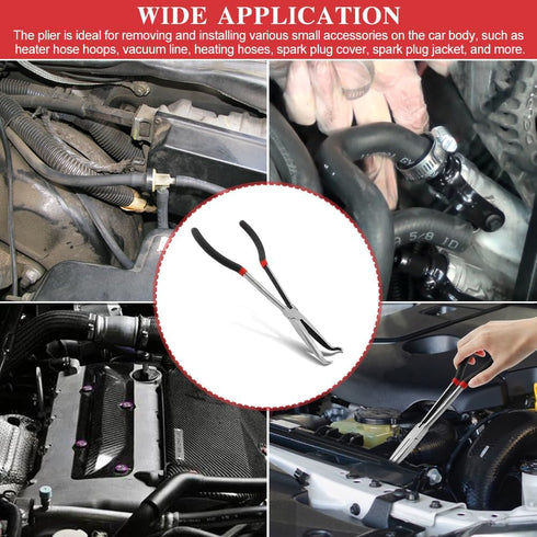 Electrical Disconnect Plier, Professional Automotive Electrical Disconnect Plier Hose Repair Tool Radiator Hose Clamp Long Spark Plug Removal Plie...