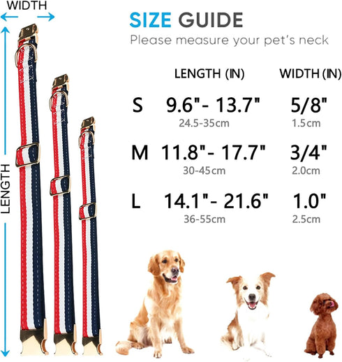 Luxury Dog Collar, Cute Dog Collars, Durable Pet Collars with Metal Buckle Safety for Puppy Small Dogs...