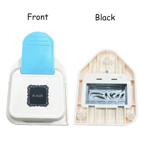 MIAO JIN Large Craft Corner Punch Square Edge frame pattern Scrapbook Supplies Craft Punch Photo Cutter Card Making Supplies (Shell Color Random)...
