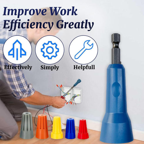 25 Pcs Wire Connectors & 1 Pc Blue Wire Nut Twister, Wire Screw Caps Kit Insulating Insert Twist Electrical Wire Connectors with Spring Wire Splic...