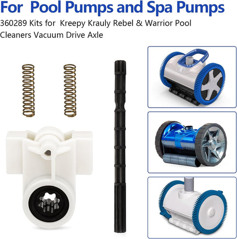 360289 Left Drive Kit Pool Cleaner Replacement Parts Bearings for Pentair Kreepy Krauly Rebel & Kreepy Krauly Warrior Pool Automatic Suction Clean...