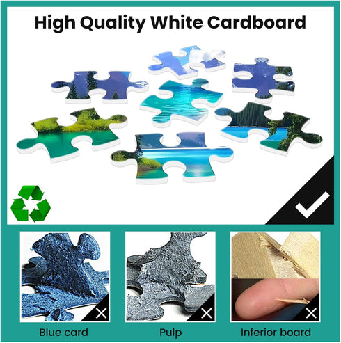 500 Pieces Puzzles for Adult Jigsaw Puzzle 500 Piece Puzzle Children Elderly Puzzle Mountain Forest Lake Puzzle Gift for Mom Dad Family Friend Fam...