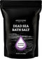 Pure Dead Sea Salt for Soaking with 100% Natural Lavender – 14 Oz. Spa Bath Salt Fine Grain in Resealable Pack - Used for Body Wash Scrub - Soak f...