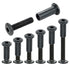 50 Sets Bolts and Nuts Set - M6x25mm Black Hex Screws Metel Bolts and Nuts Kit for Furniture Cam Lock Fasteners, Bed Frame Screws and Bolts Replac...
