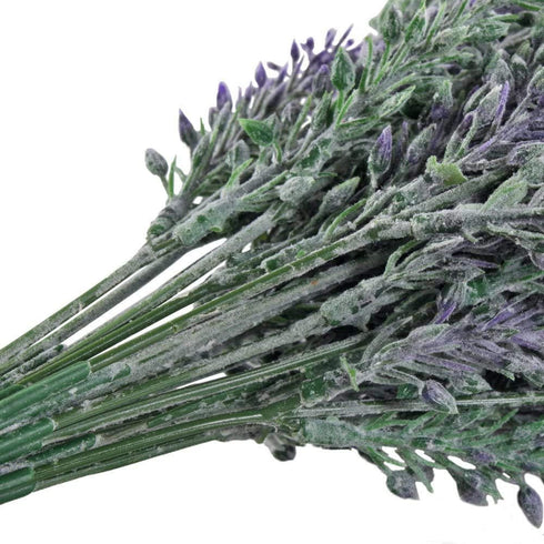 GTIDEA 4pcs Artificial Flowers Flocked Plastic Lavender Bundle Fake Plants Wedding Bridle Bouquet Indoor Outdoor Home Kitchen Office Table Centerp...