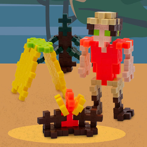 PLUS PLUS - Camper - Construction Building Stem/Steam Toy, Interlocking Mini Puzzle Blocks for Kids, 70 piece Mini Maker Tube...