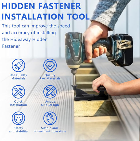 Hideaway Hidden Fastener Installation Tool, Compatible with Trex Hidden Fasteners, Installing Decking Boards Hidden Fastener in One Step, Included...