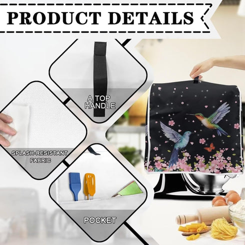 Kitchen Aid Mixer Cover, Food Processor Cover with Durable Hanlde and Storage Pocket, Dust Cover for Kitchen Stand Mixer or Coffee Maker Appliance...