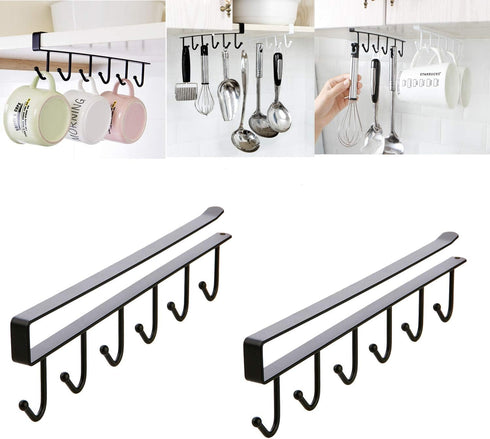 Mug Holder,Coffee Cup Holder,Kitchen Utensil Storage Hook,Cabinet Storage Hook,Wall Mounted Home Storage Hooks for Pots,Pans,Spoons,Spatulas,and C...