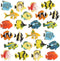 RCOMG 24PCS Tropical Fish Toys, Plastic Sea Creatures Figurines Set, Educational Learning Ocean Animal Figures, Party Favor Miniature Toys Gifts f...