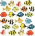 RCOMG 24PCS Tropical Fish Toys, Plastic Sea Creatures Figurines Set, Educational Learning Ocean Animal Figures, Party Favor Miniature Toys Gifts f...