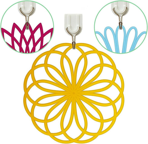 ME.FAN Silicone Trivet - Trivet Mat - Kitchen Hot Pads for Pots/Hot Dish Insulated Teapot Trivet Flexible Durable Non Slip Large Coasters 3 Set Or...