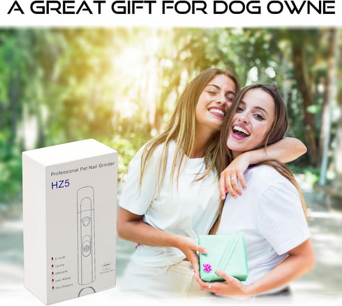 Safe Electric Dog Nail Clipper - Upgraded Rechargeable and Quiet Dog Nail Trimmer Grinder - 2 Speed Professional Dog or Cat Grooming Tools...