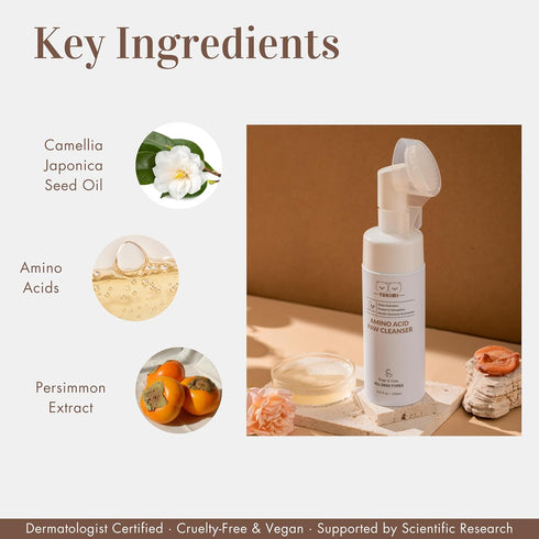 YUKIMI Premium Amino Acid Paw Cleanser with Silicone Bristle Brush for Dogs & Cats | Dermatologist Certified Hypoallergenic | Hydrating, Soothing,...