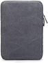 Kinmac Grey Canvas 360° Protective Vertical Style Waterproof Laptop Sleeve with Pocket for iPad 12.9",MacBook Air/Pro 13" and 12.5 inch-13.3 inch ...