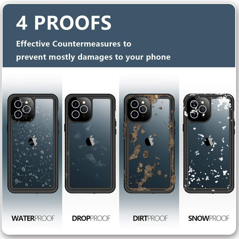 SPIDERCASE Designed for iPhone 12 Pro Max Case, Waterproof Built-in Screen Protector, Shockproof Full Body Cover Rugged Case for iPhone 12 Pro Max...