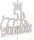 Silver Glitter 51 & Fabulous Cake Topper - 51st Birthday Cake Decorating - Happy 51st Anniversary/Birthday Party Decoration Supplies...