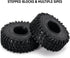 INJORA 1.0 Tires - S5 Rock Terrain Crawler Tires for TRX4M SCX24 AX24 FCX24 Upgrade Parts,64 * 24mm,T1011...