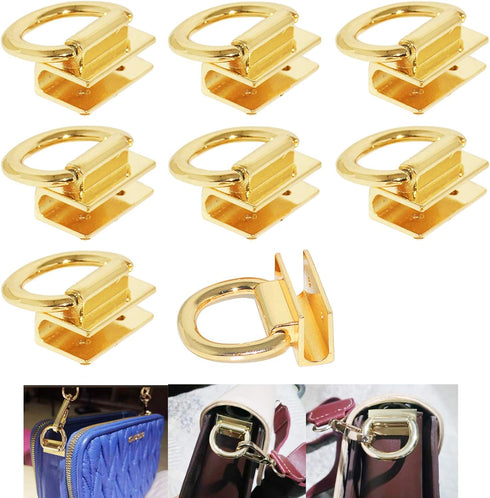 FAFAHOUSE 8 Pack Suspension Clasp for Purses Handbags Zinc Alloy Die Casting Handbag Hardware Accessories...
