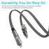 4 in 1 Multi Charging Cable, PD 60W Fast Charging USB C Multi Charger Cable, Zinc Alloy Flat Braided with Velco Strap Charging Cords for Multiple ...