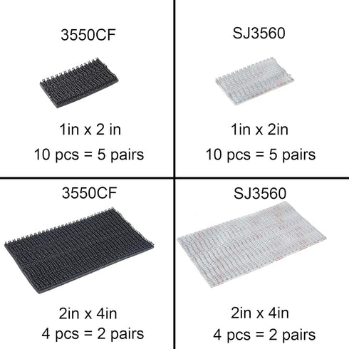 Dual Lock Tape 1in x 2in 10pcs, Dual Lock Heavy Duty Mounting Tape?Interlocking Tape Reclosable Fastener Self Sticky 3550CF Dual Lock Strip for EZ...