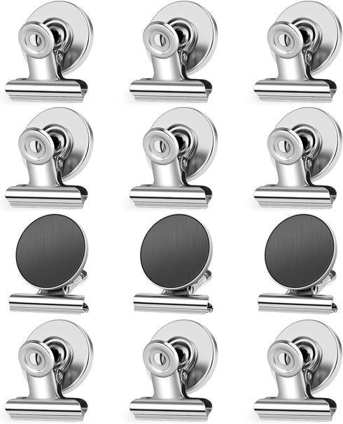 Grtard 12pack Fridge Magnets Refrigerator Magnets Magnetic Clips Heavy Duty Detailed List Display Paper Fasteners on Home& Office& Teaching...