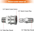 2 Sets NPT 3/8 Inch Stainless Steel Male and Female Quick Connector Kit Pressure Washer Adapters (External Thread)...