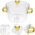 CALLARON Glass Saucepan Stovetop Milk Butter Warmer Stew Simmer Noodle Cookware with Cover and Dual Handle for Pasta Chocolate Melting Coffee Tea ...