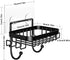 ODesign Soap Dish Holder with 6 Hooks Loofah Bath Sponge Towel Razor Holder for Bathroom Shower Kitchen Adhesive Wall Mounted No Drilling-Black-1 ...