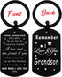 Resdink Grandson Gifts from Grandma - I Love My Grandson Keychain Grandkid Black for Birthday Graduation Fathers Day...