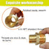 2pcs Reducing Hex Nipple, Brass 1/2" NPT Male x 3/8" NPT Male Pipe Fitting Reducer Nipple Adapter 1000psi Reducer Straight Connector (2pcs, 1/2"-3...