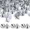 OIIKI 440PCS 8mm Silver ABS Bullet Spike Cone Studs, Rivets Cone Spike Studs Beads, Flat Back Punk Spikes DIY Crafts Studs Glue on Decoration for ...