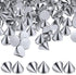 OIIKI 440PCS 8mm Silver ABS Bullet Spike Cone Studs, Rivets Cone Spike Studs Beads, Flat Back Punk Spikes DIY Crafts Studs Glue on Decoration for ...