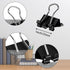 SANNIX 42 PCS Binder Clips, 1 inch 25mm Binder Clips Black Paper Clamps Medium Size for Office Home School...